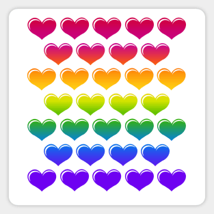 Hearts of Many Colors Magnet